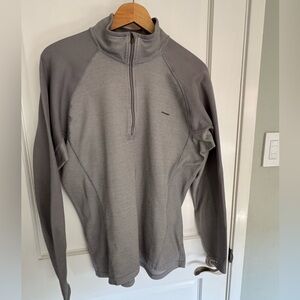 Men's Patagonia perfect base layer half zip grey longsleeve size large